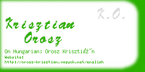 krisztian orosz business card